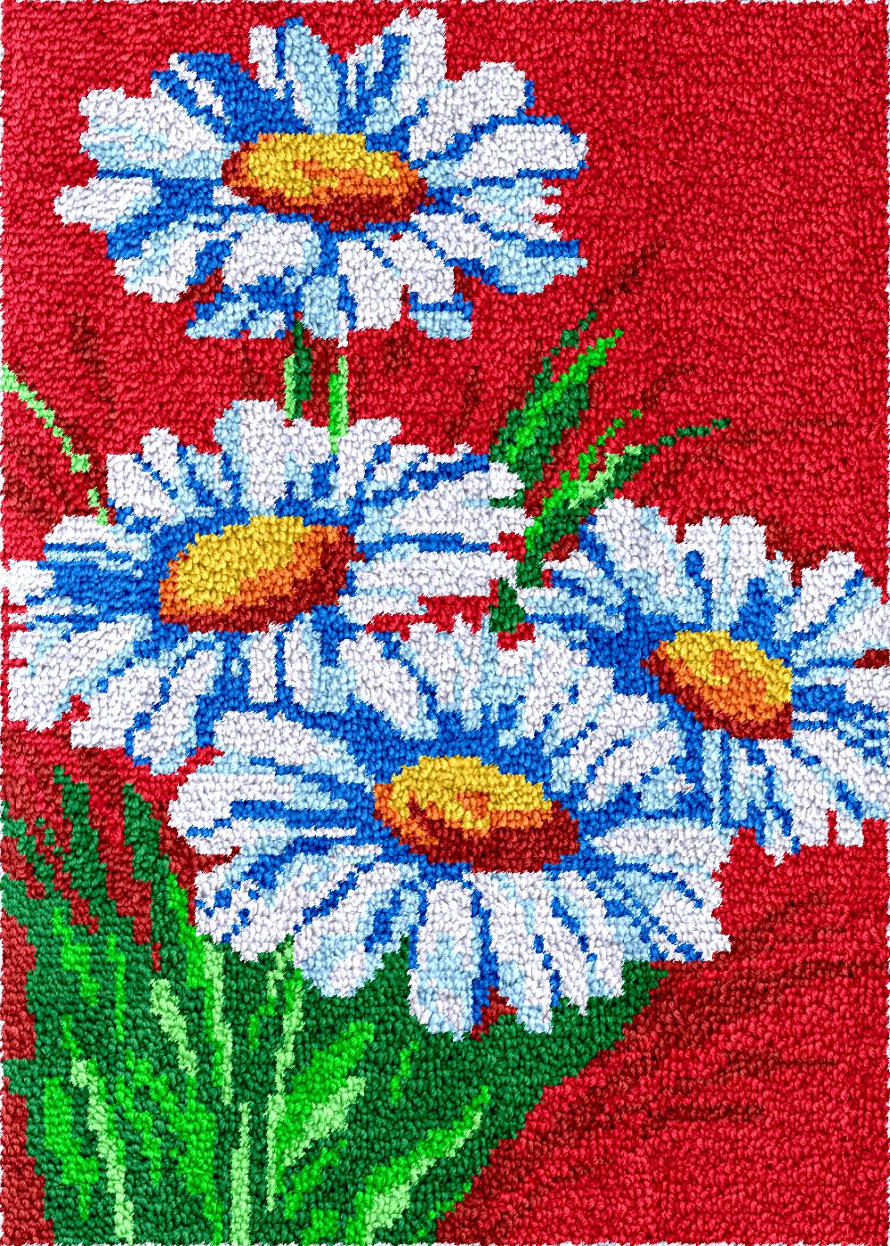 Embroidery Daisy Flower - Flowers Daisy carpet embroidery set latch