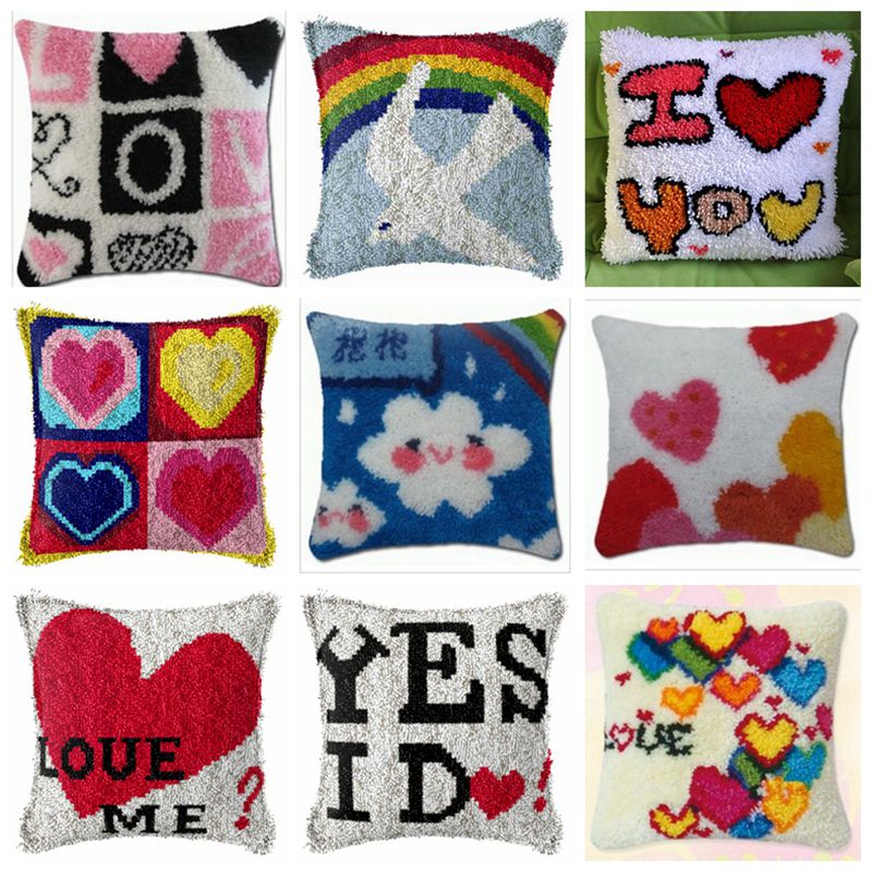 Embroidery Cross Stitch Patterns - Rainbow Love Series Latch Hook Rug