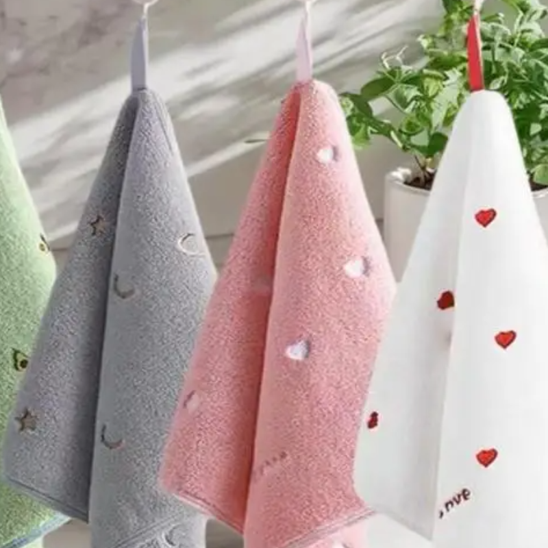 Embroidery Towel - 30x30cm Cartoon Small Embroidery Pure Cotton