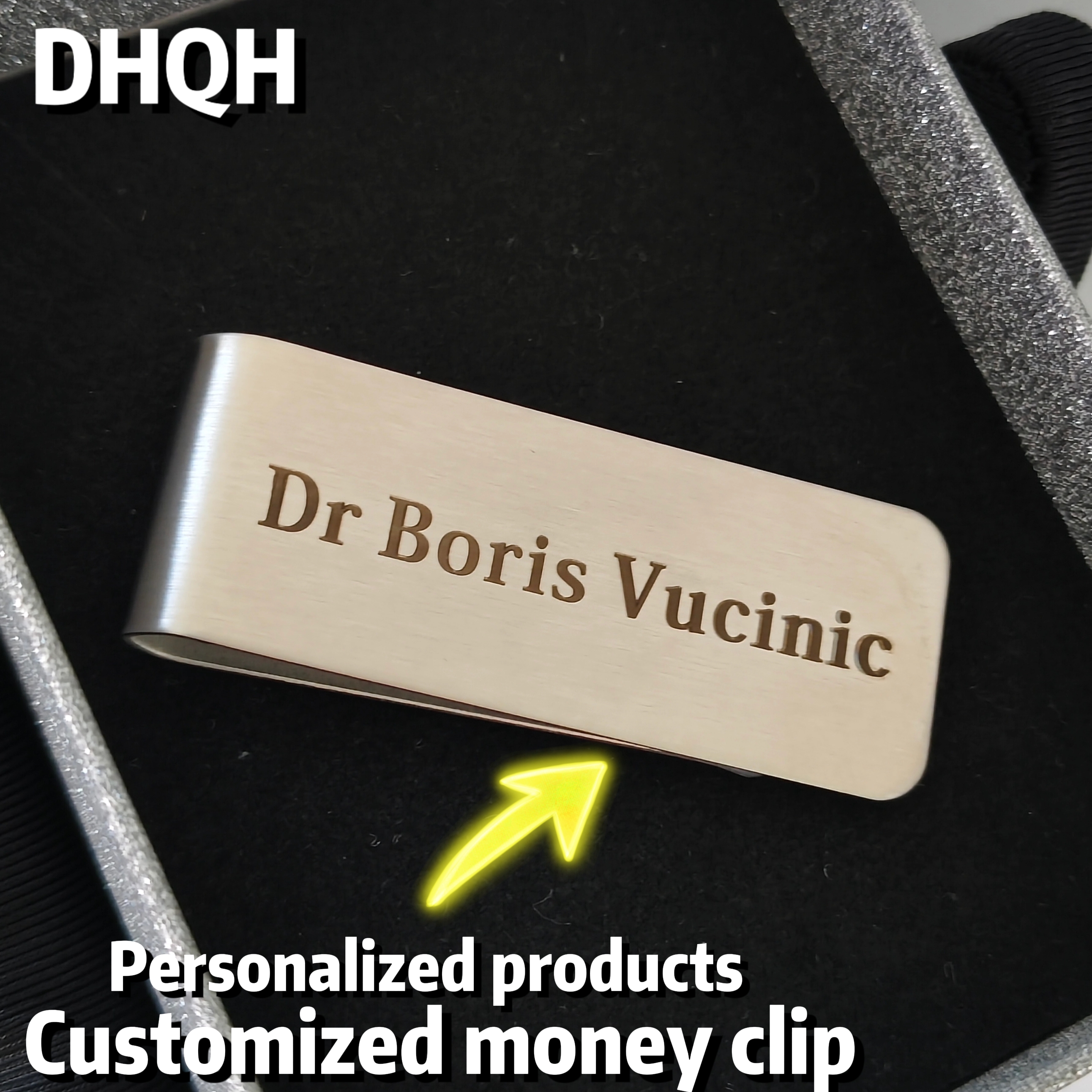 Embroidery Alphabet - DHQH New Customized Name/Letter Money Clip