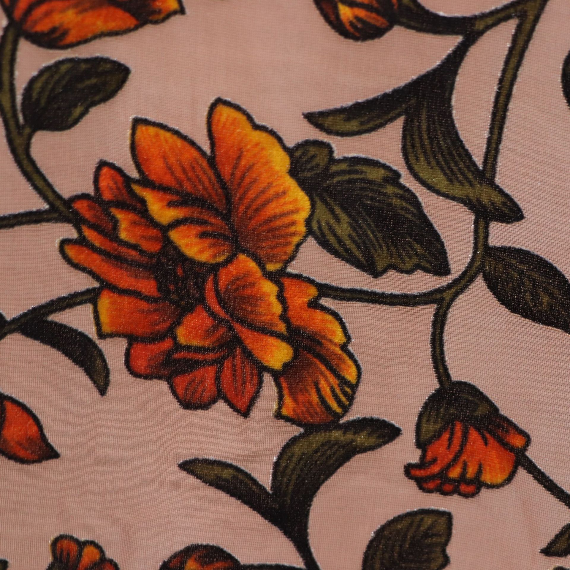 Velvet Fabric Embroidery - Woven Velvet Brocade Sticky Velvet Printed