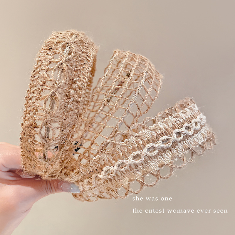 Linen Fabric Natural - Bohemian Style Linen Weave Headband –