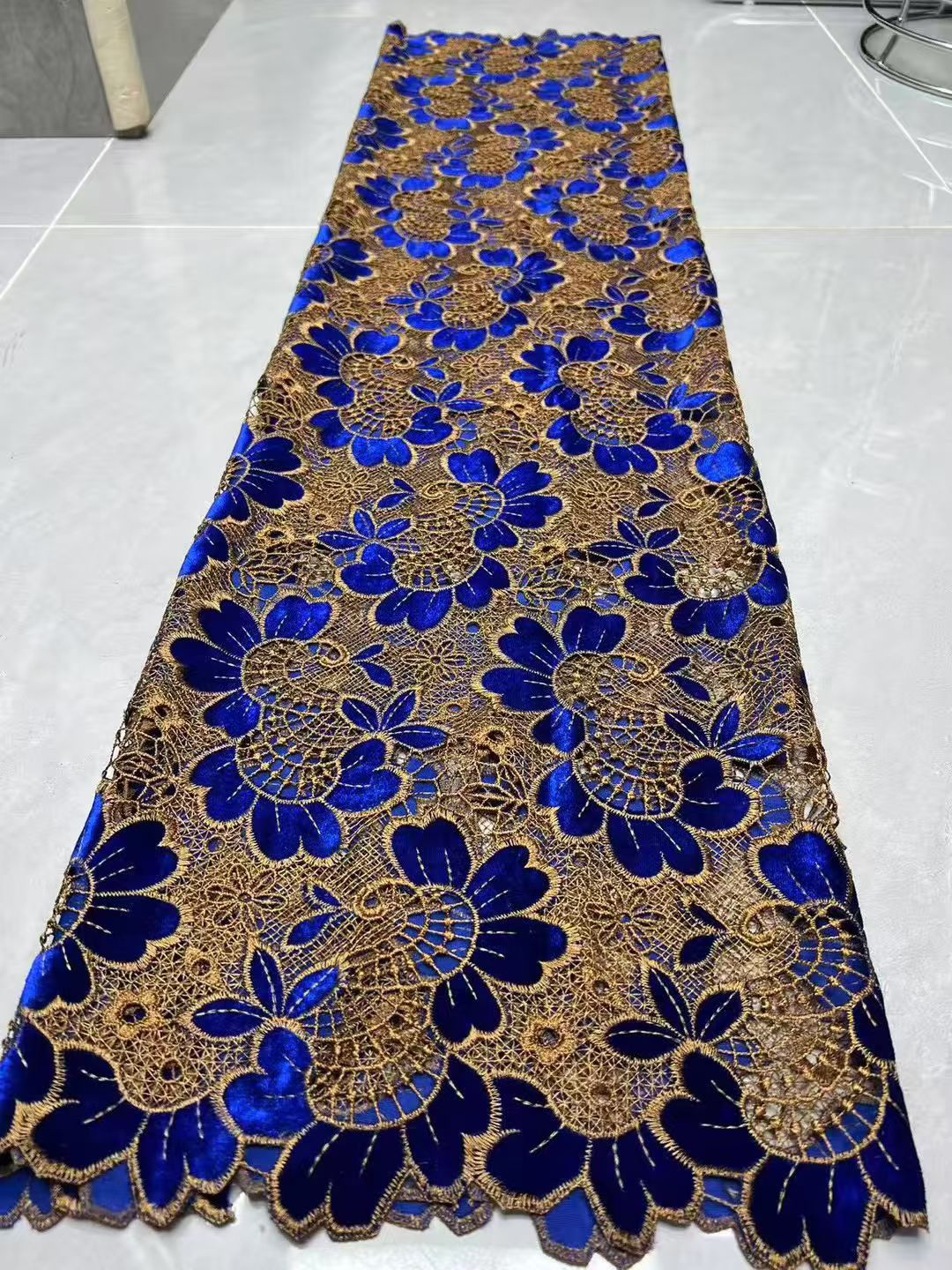 Velvet Fabric Embroidery - Luxury African Velvet Lace Fabric Nigerian