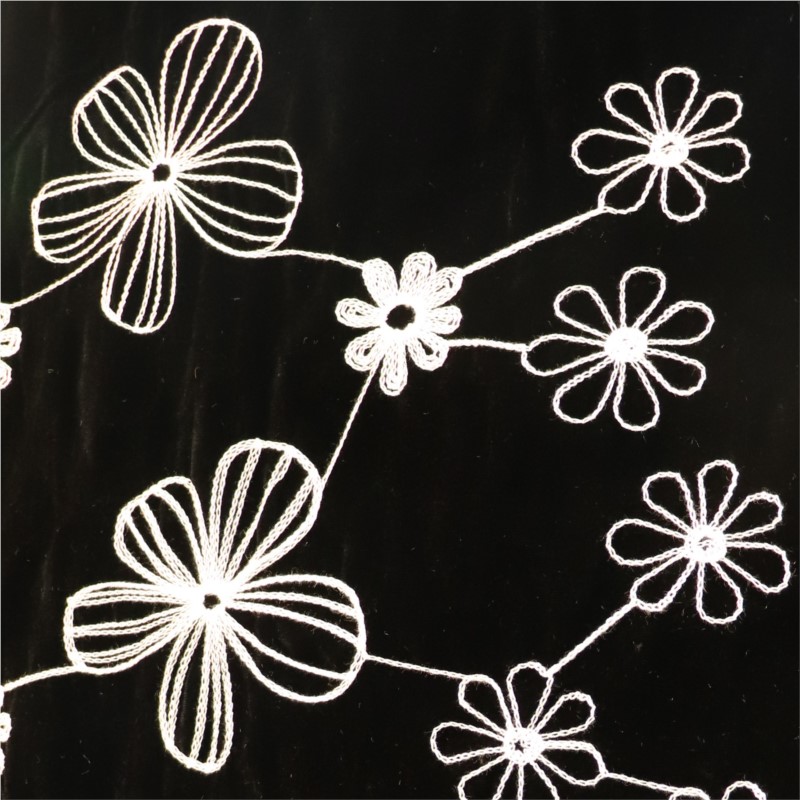 The fabric of sleeping dress e - Velvet Fabric Embroidery avaliação e preço