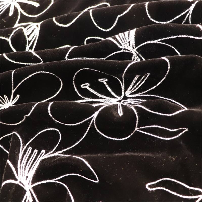 The fabric of sleeping dress e - Velvet Fabric Embroidery avaliação e preço