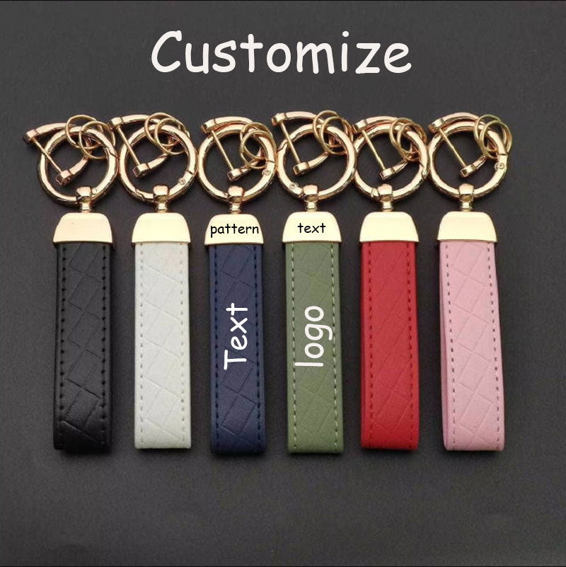 1/6/18PCS Leather KeyChain Cus - Embroidery Alphabet avaliação e preço
