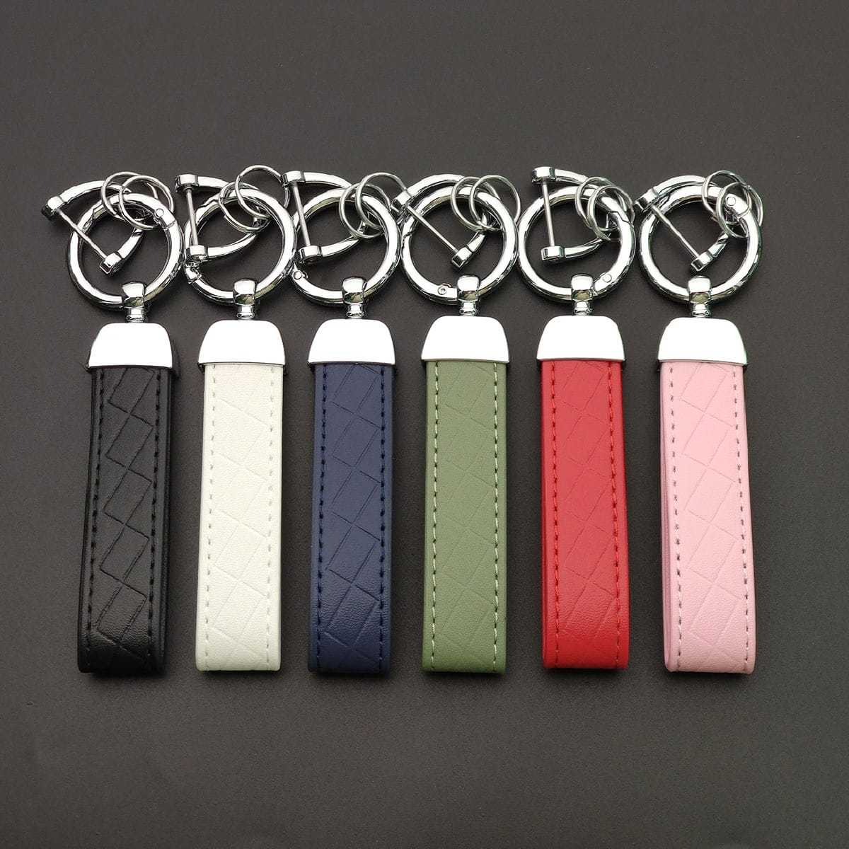 1/6/18PCS Leather KeyChain Cus - Embroidery Alphabet avaliação e preço