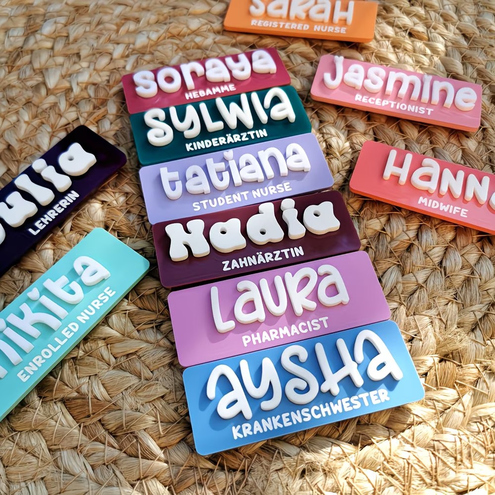 Personalized Name Brooch Badge - Embroidery Names avaliação e preço