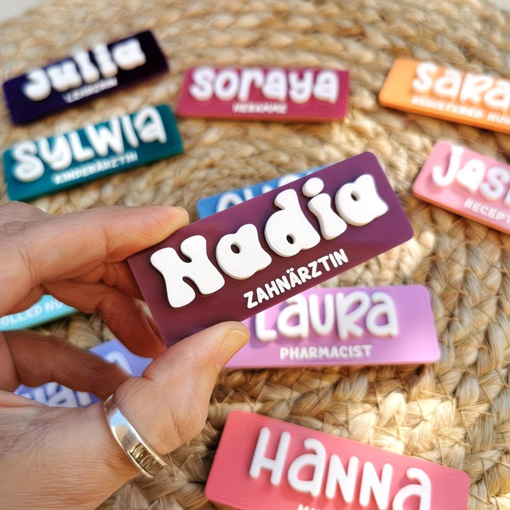 Personalized Name Brooch Badge - Embroidery Names avaliação e preço