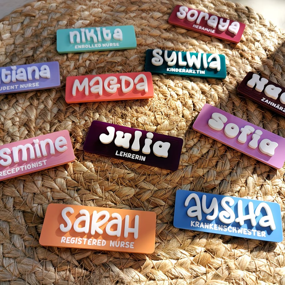 Personalized Name Brooch Badge - Embroidery Names avaliação e preço