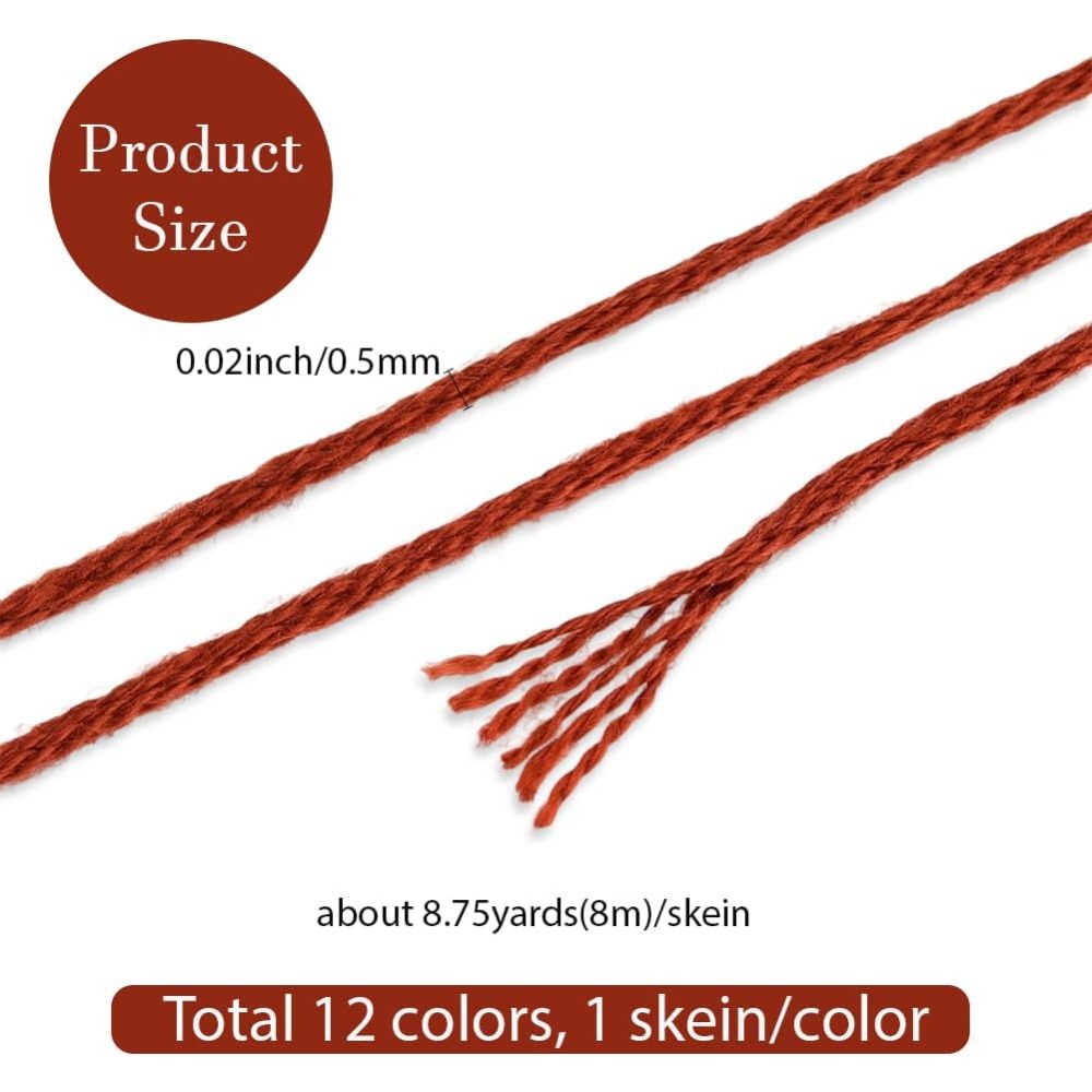12 Skeins 6 Strands Hand Varie - Embroidery Floss avaliação e preço
