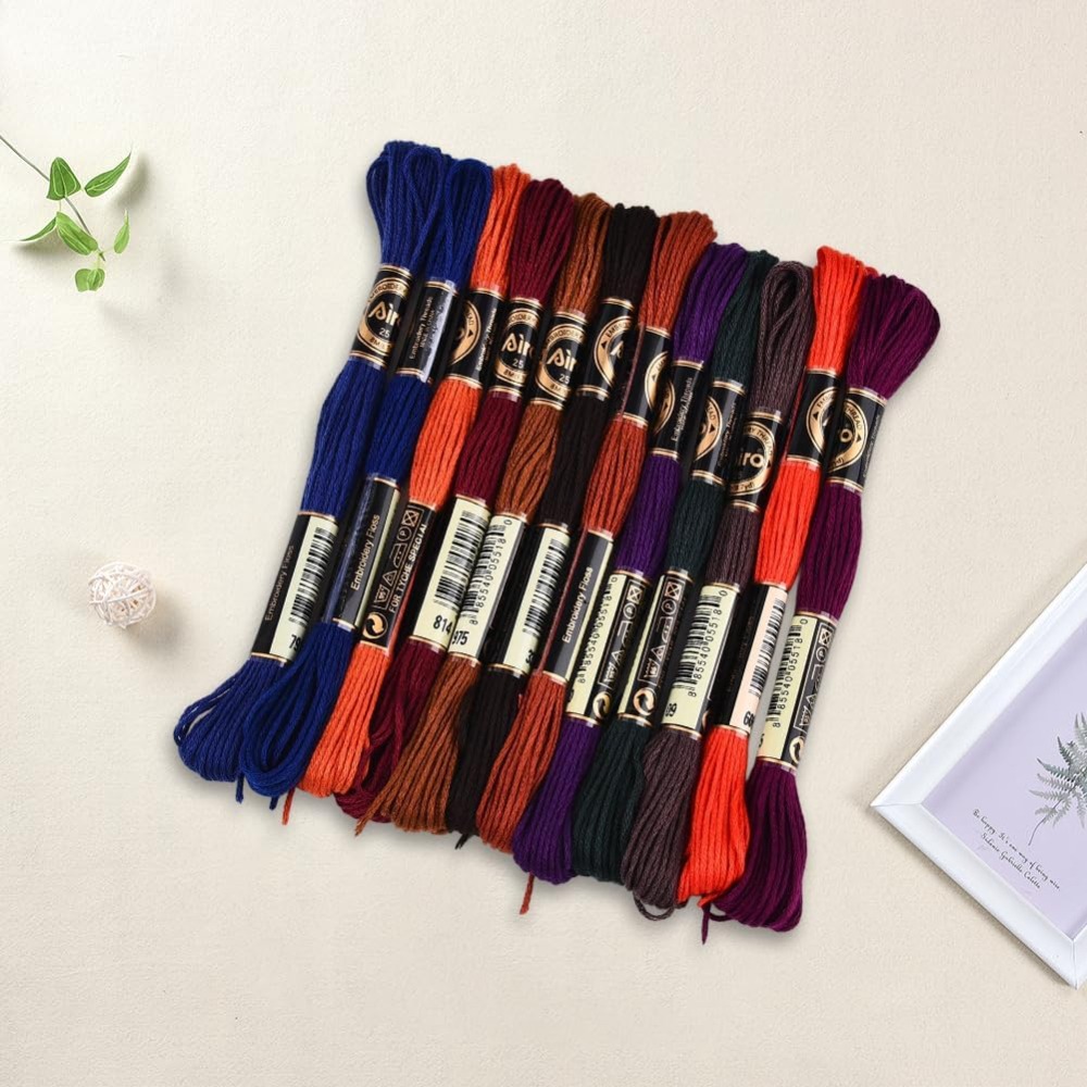 12 Skeins 6 Strands Hand Varie - Embroidery Floss avaliação e preço