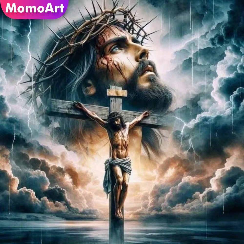 Momoart Diamond Painting Man P - Embroidery Jesus avaliação e preço