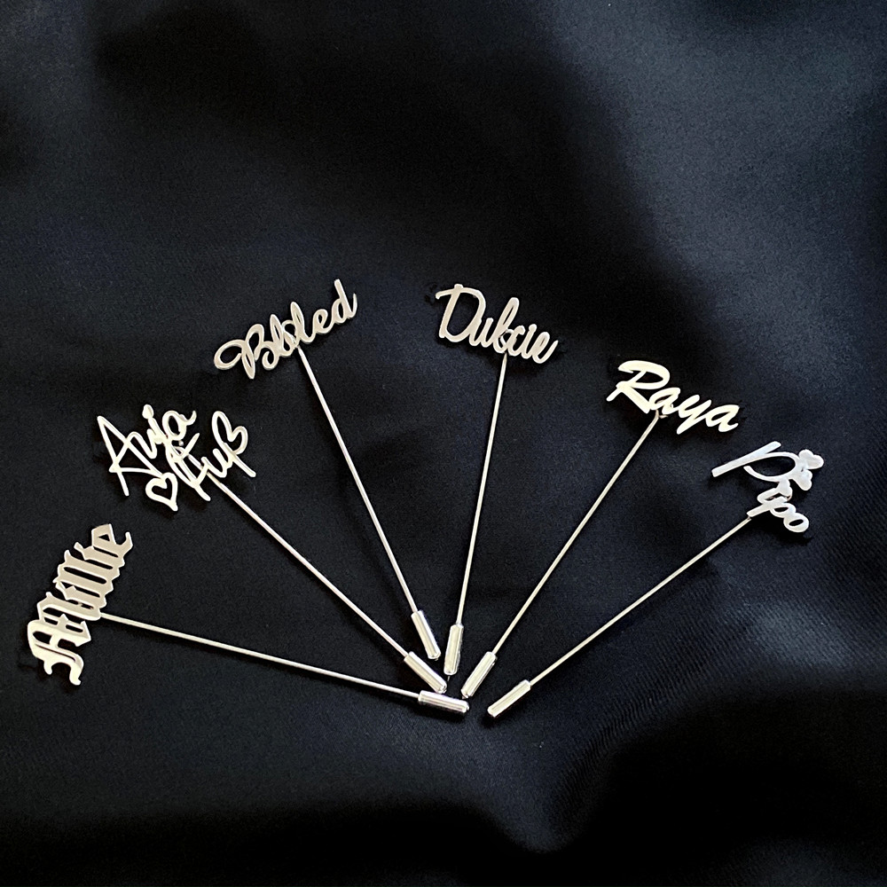 Personalized Men Lapel Pin Cus - Embroidery Names avaliação e preço