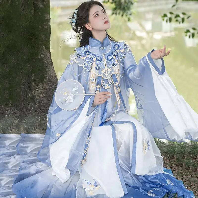 Bimonthly[Lan Jin Luo]New Hanf - Embroidery Shirt avaliação e preço