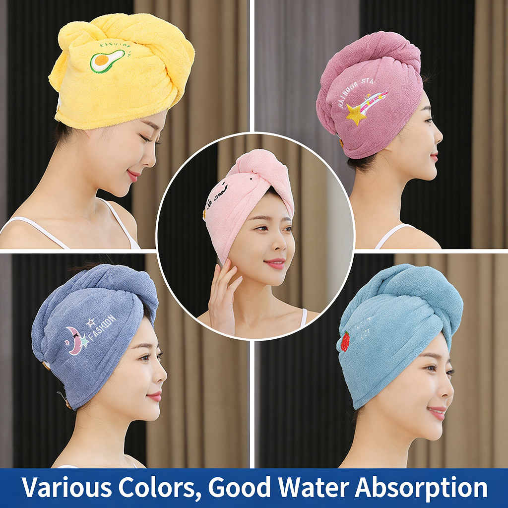 1Pcs Coral Fleece Thickened Ha - Embroidery Towel avaliação e preço