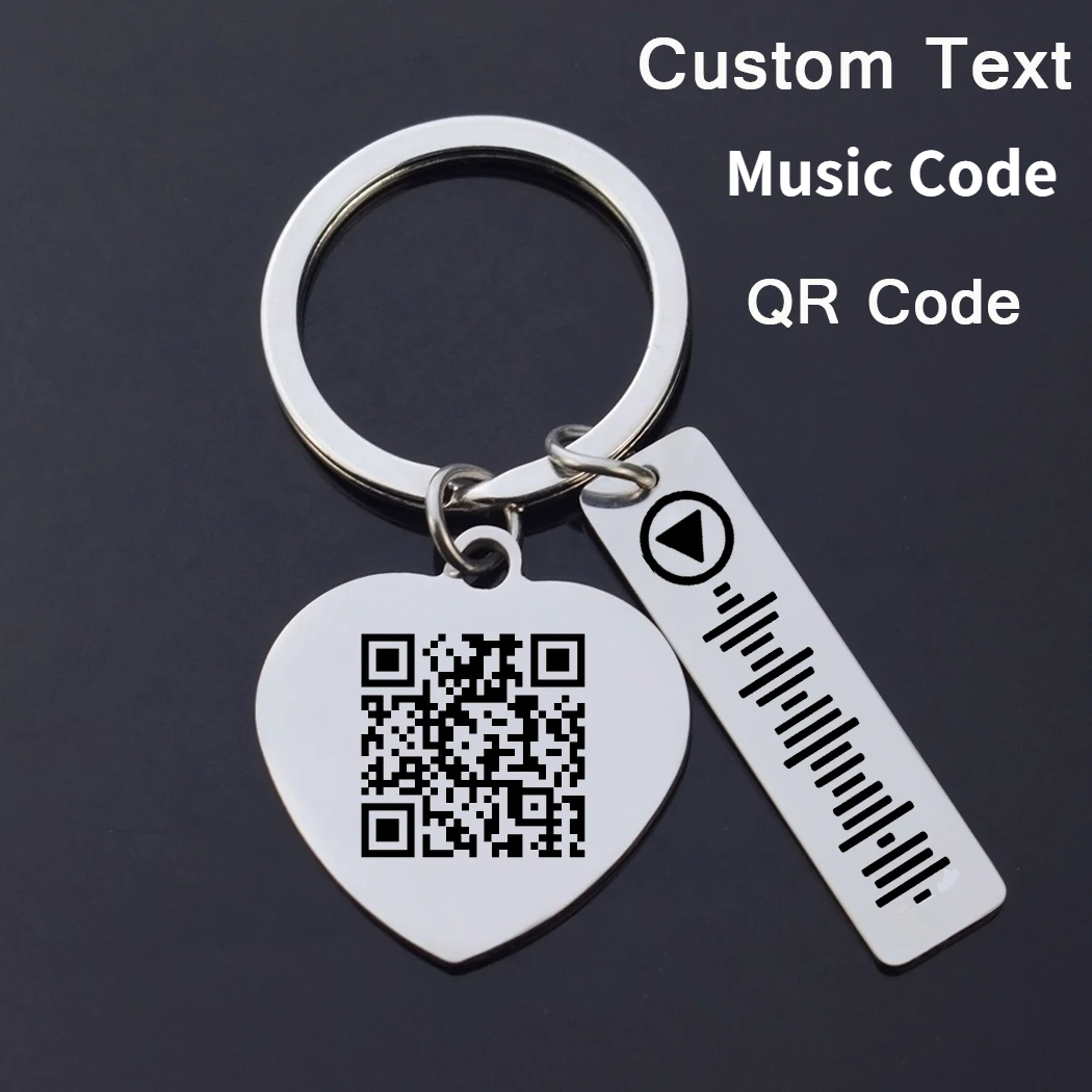 Custom Music Code Keychain Per - Embroidery Alphabet avaliação e preço