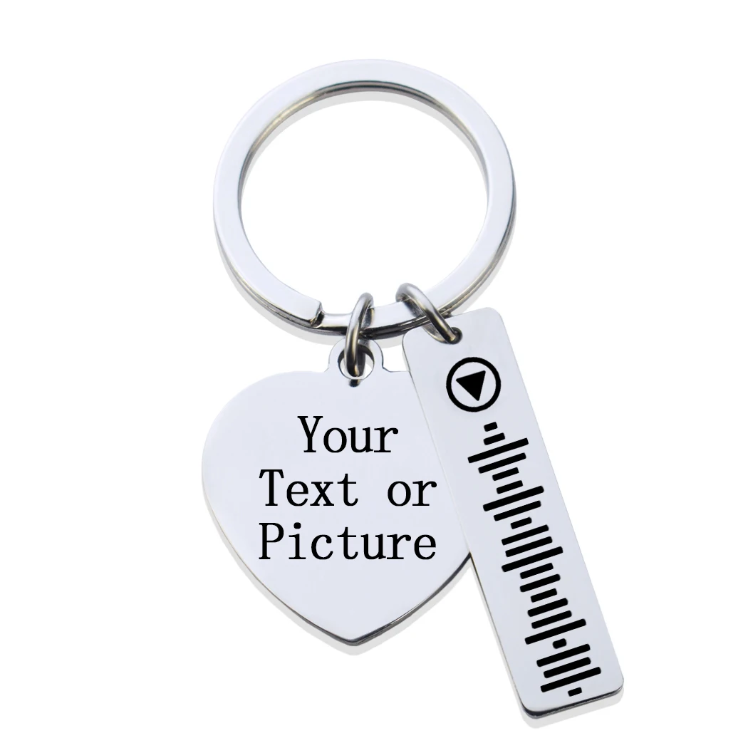 Custom Music Code Keychain Per - Embroidery Alphabet avaliação e preço