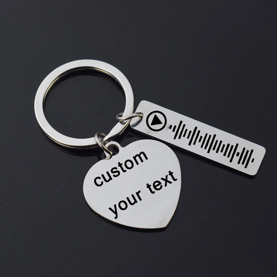 Custom Music Code Keychain Per - Embroidery Alphabet avaliação e preço