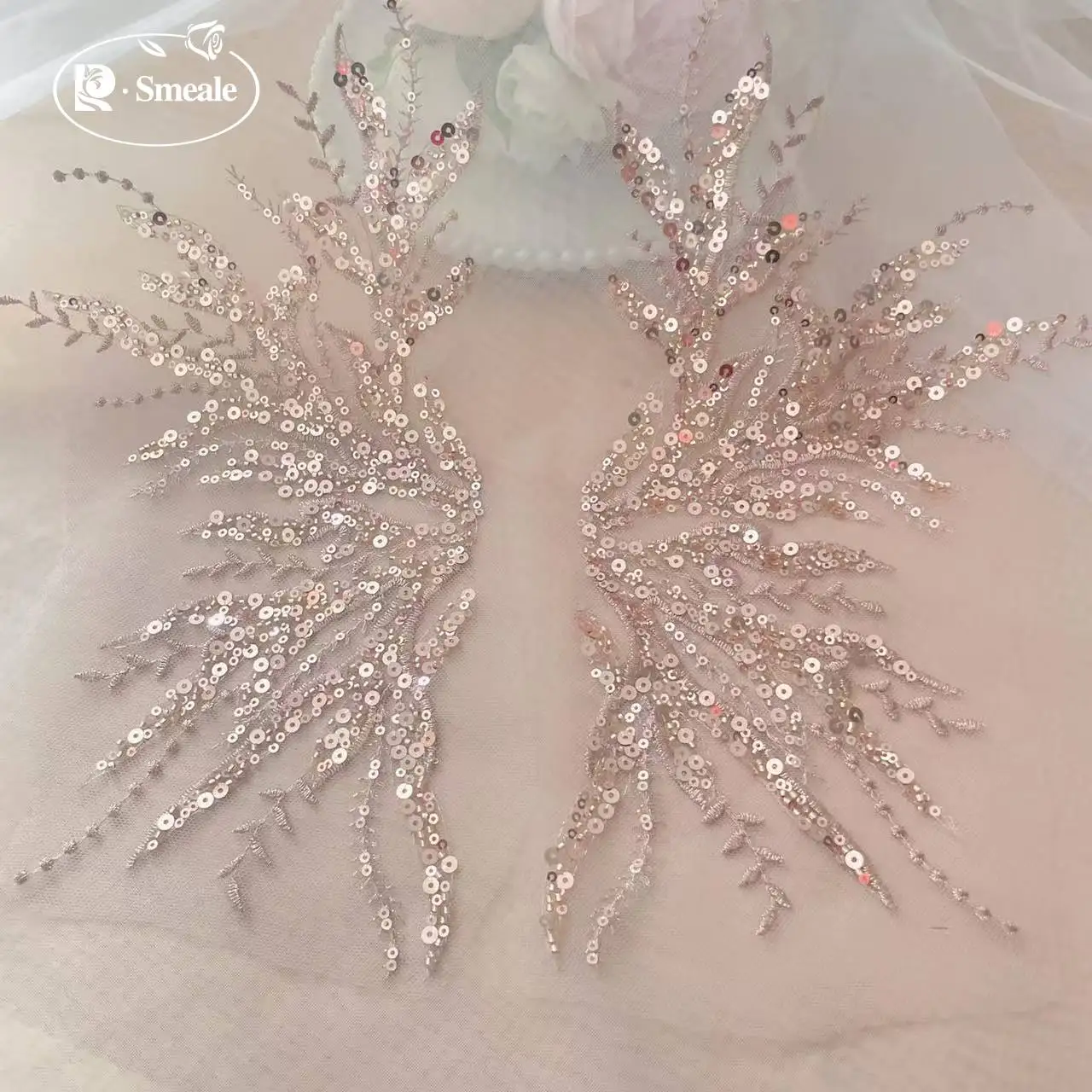 5Pair-2Pair.Rose Gold Sequin T - Embroidery Youtube avaliação e preço