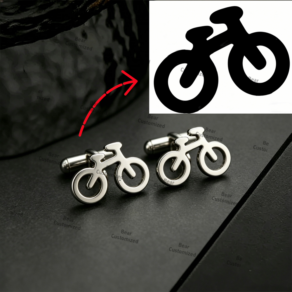 Men Custom Logo Tie Clip Cuffl - Embroidery Names avaliação e preço