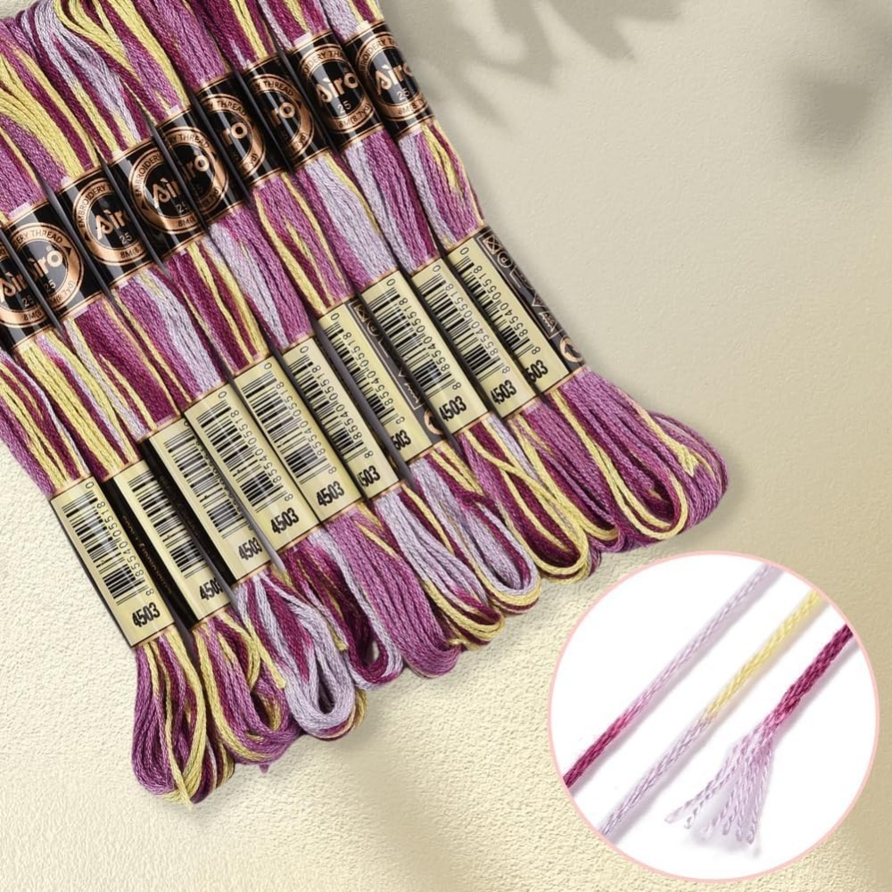 6 Strands Purple Variegated Em - Embroidery Floss avaliação e preço