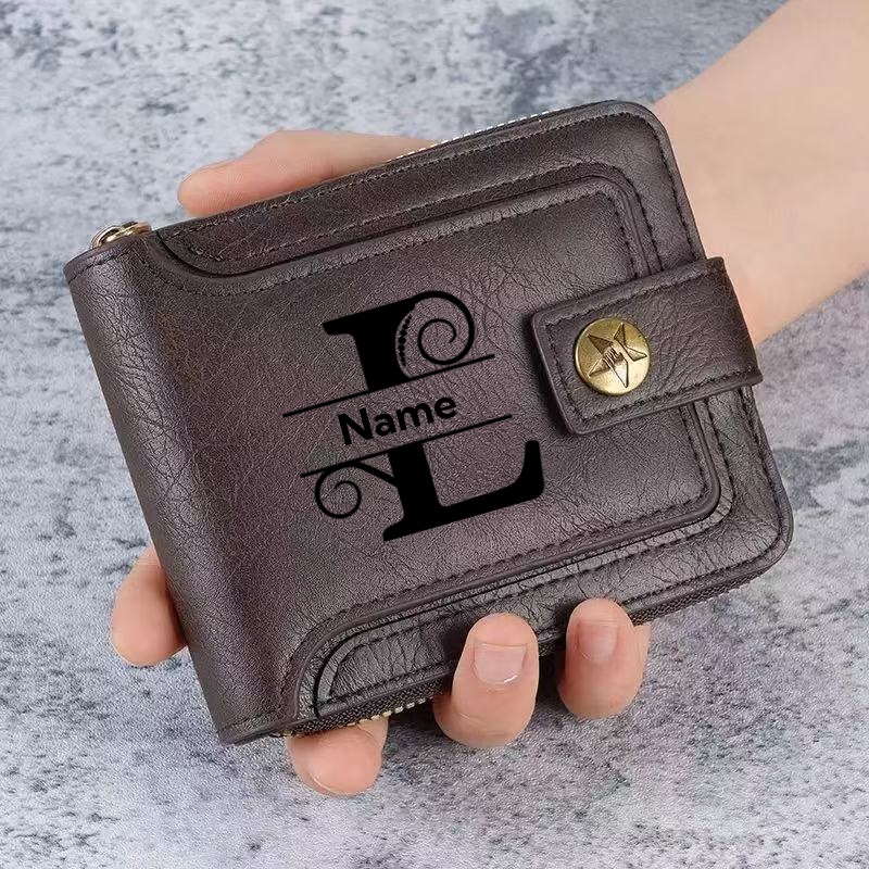 Men's Custom Wallet - Personal - Embroidery Alphabet avaliação e preço
