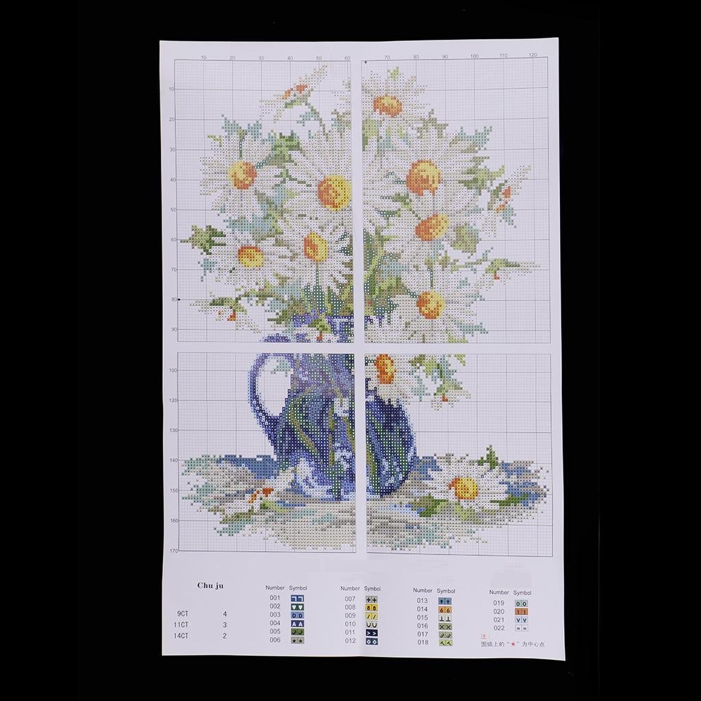 Hand Embroidery Kits Printed D - Embroidery Daisy Flower avaliação e preço