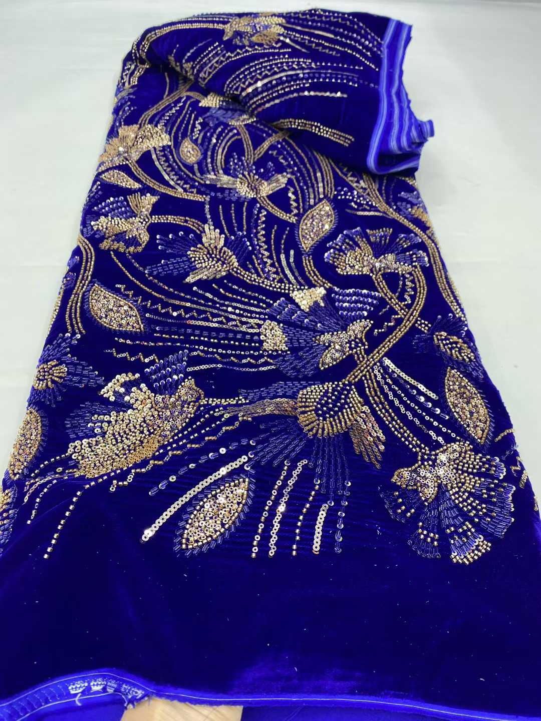 Luxury African Velvet Lace Fab - Velvet Fabric Embroidery avaliação e preço