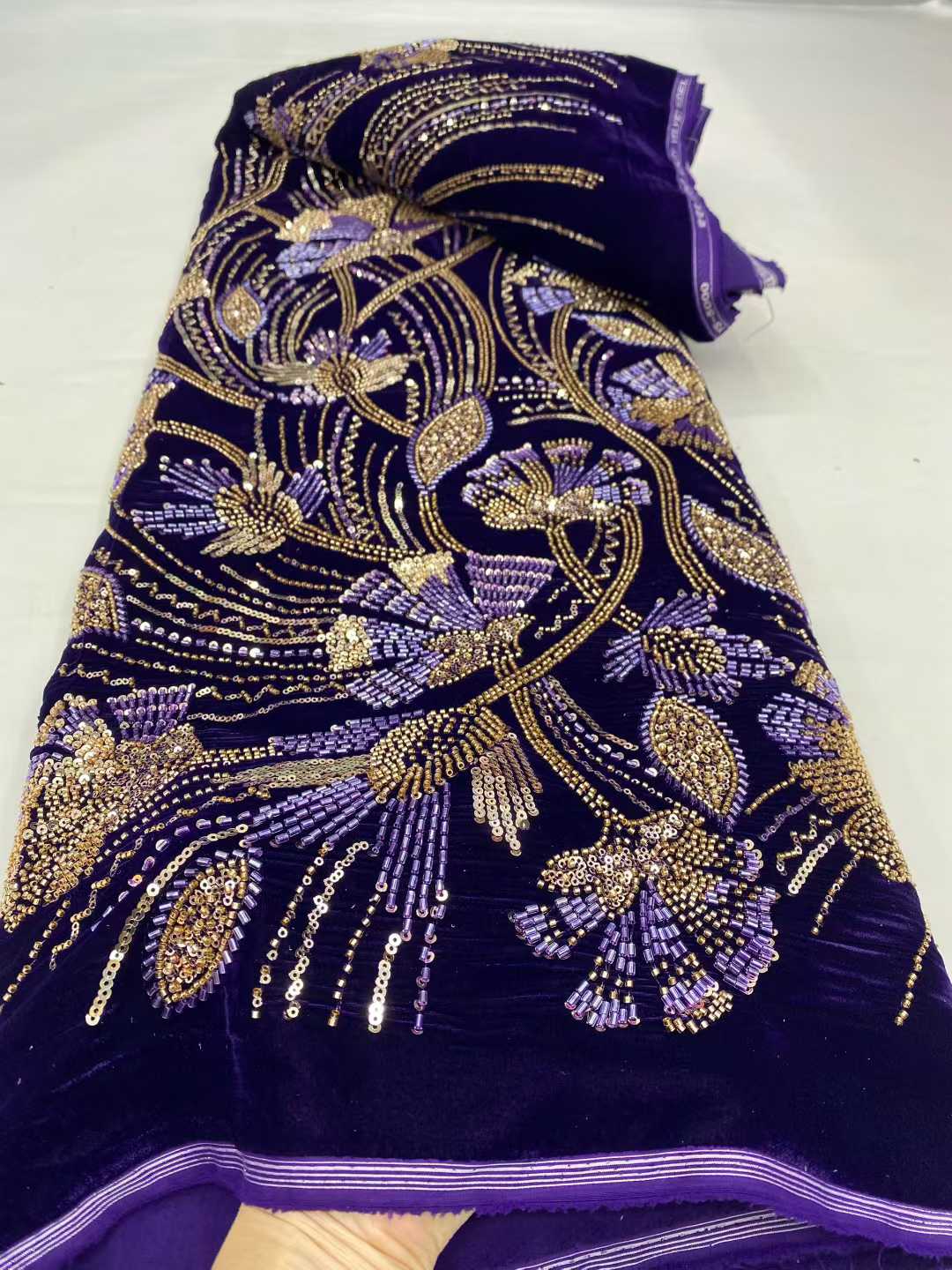 Luxury African Velvet Lace Fab - Velvet Fabric Embroidery avaliação e preço