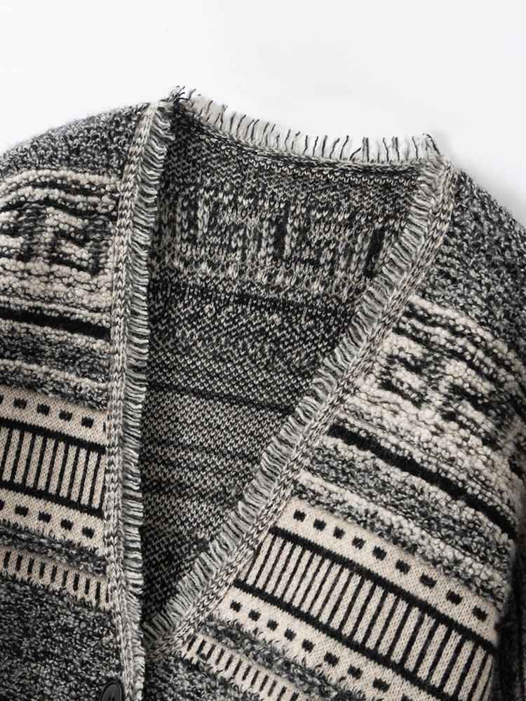 Bohemian Women's Cardigan Swea - Embroidery Towel avaliação e preço