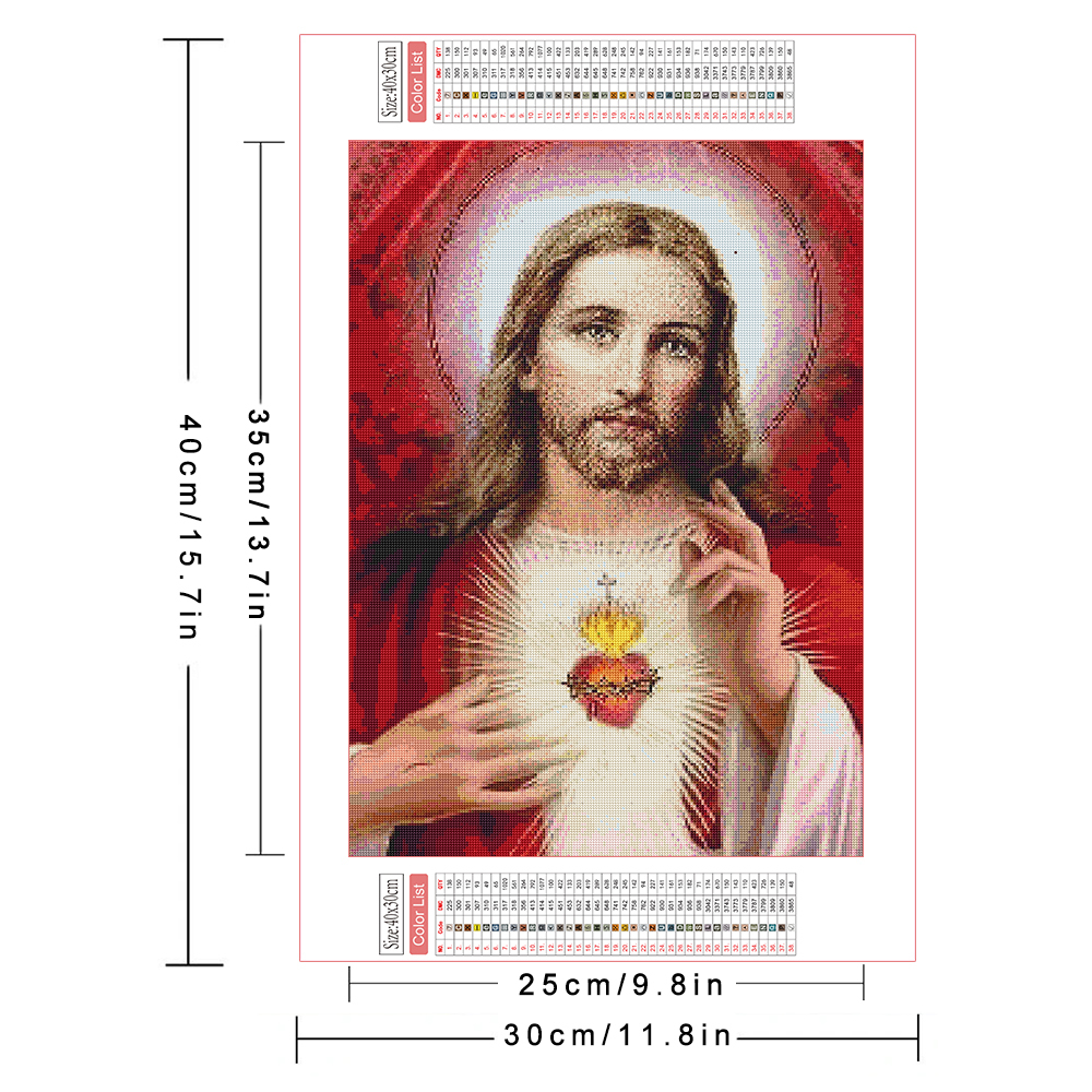 AZQSD Diamond Painting Jesus R - Embroidery Jesus avaliação e preço