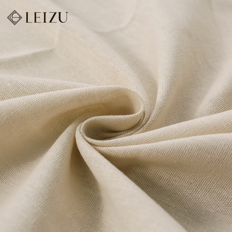 130x45cm Pure Color Soft Cotto - Linen Fabric Natural avaliação e preço