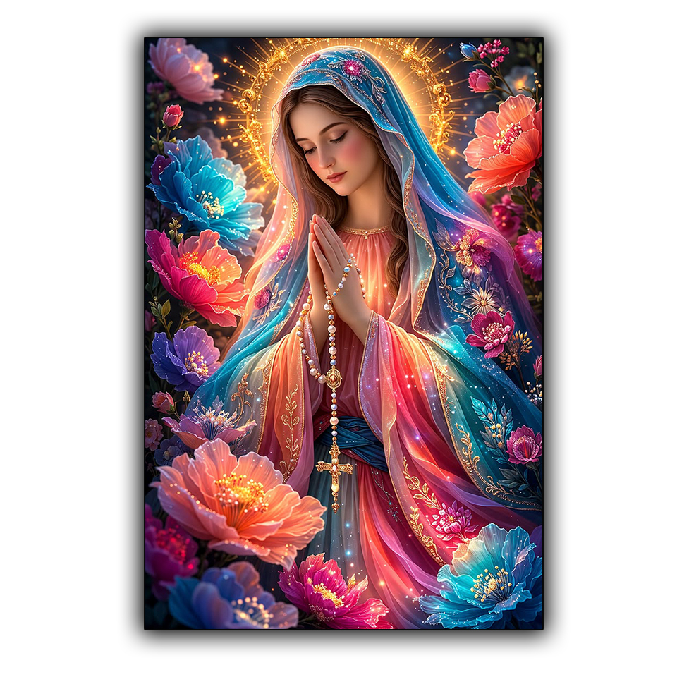 Virgin Mary Mother of Jesus Di - Embroidery Jesus avaliação e preço
