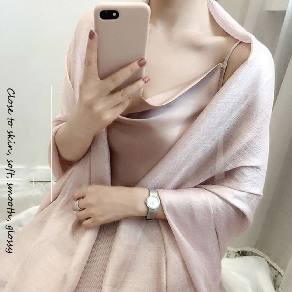 Linen Women Plain Scarf Fashio - Linen Fabric Natural avaliação e preço