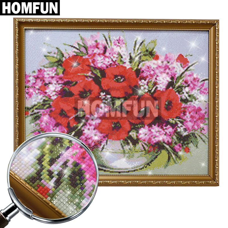 HOMFUN Full Diamond Embroidery - Embroidery Cross Stitch Patterns avaliação e preço