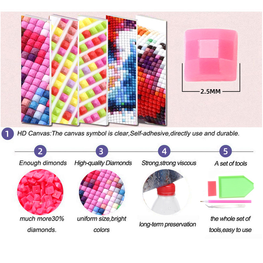 5D Diy Diamond Painting Tripty - Embroidery Running Stitch avaliação e preço