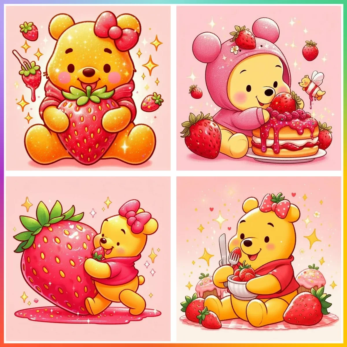 Cross Stitch Strawberry Winnie - Embroidery Cross Stitch Patterns avaliação e preço