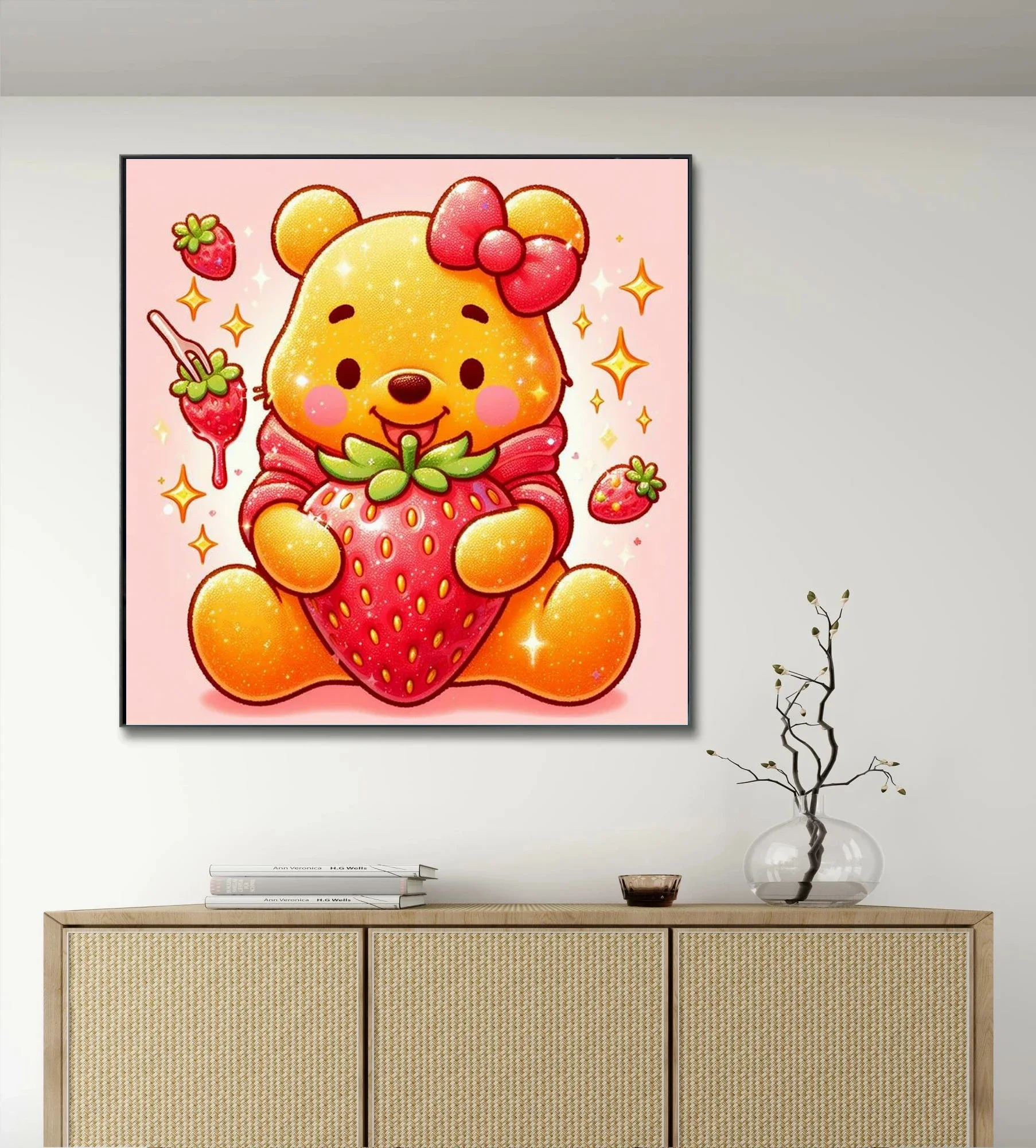 Cross Stitch Strawberry Winnie - Embroidery Cross Stitch Patterns avaliação e preço