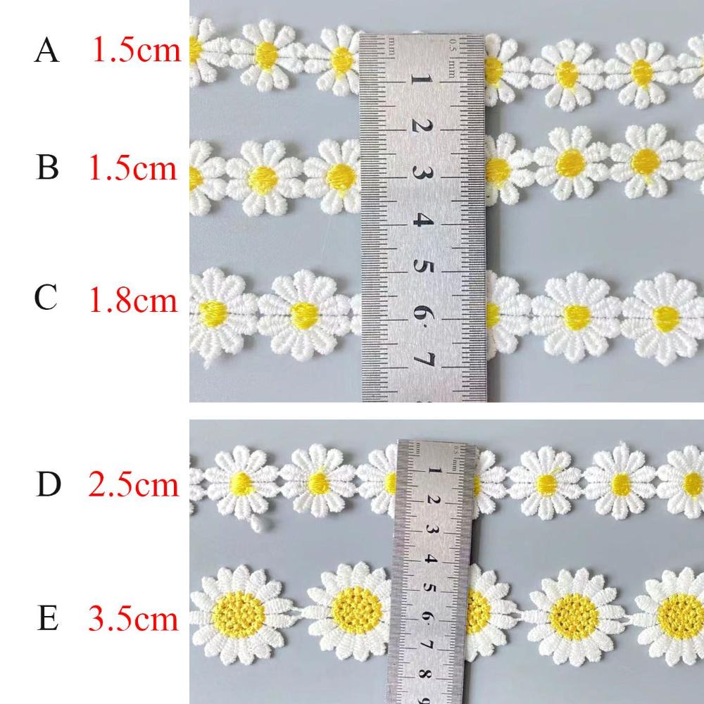 Beautiful White Embroidered Da - Embroidery Daisy Flower avaliação e preço