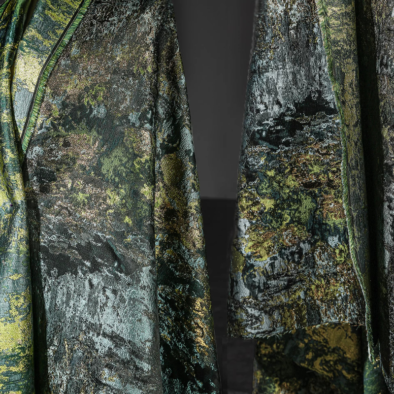 Vintage Moss Texture Jacquard  - Linen Fabric Natural avaliação e preço