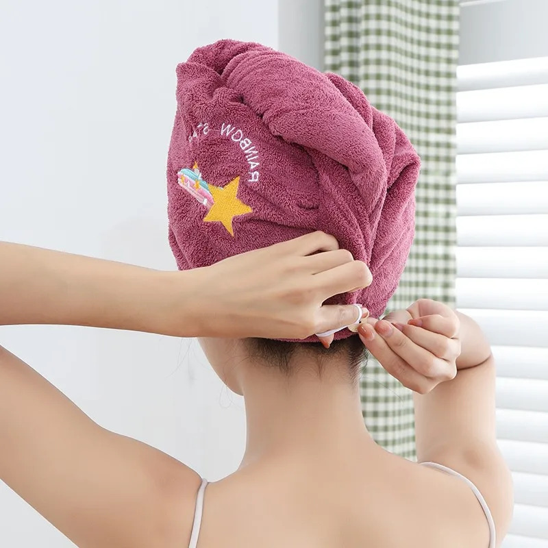 1Pcs Embroidery Style Hair Dry - Embroidery Towel avaliação e preço