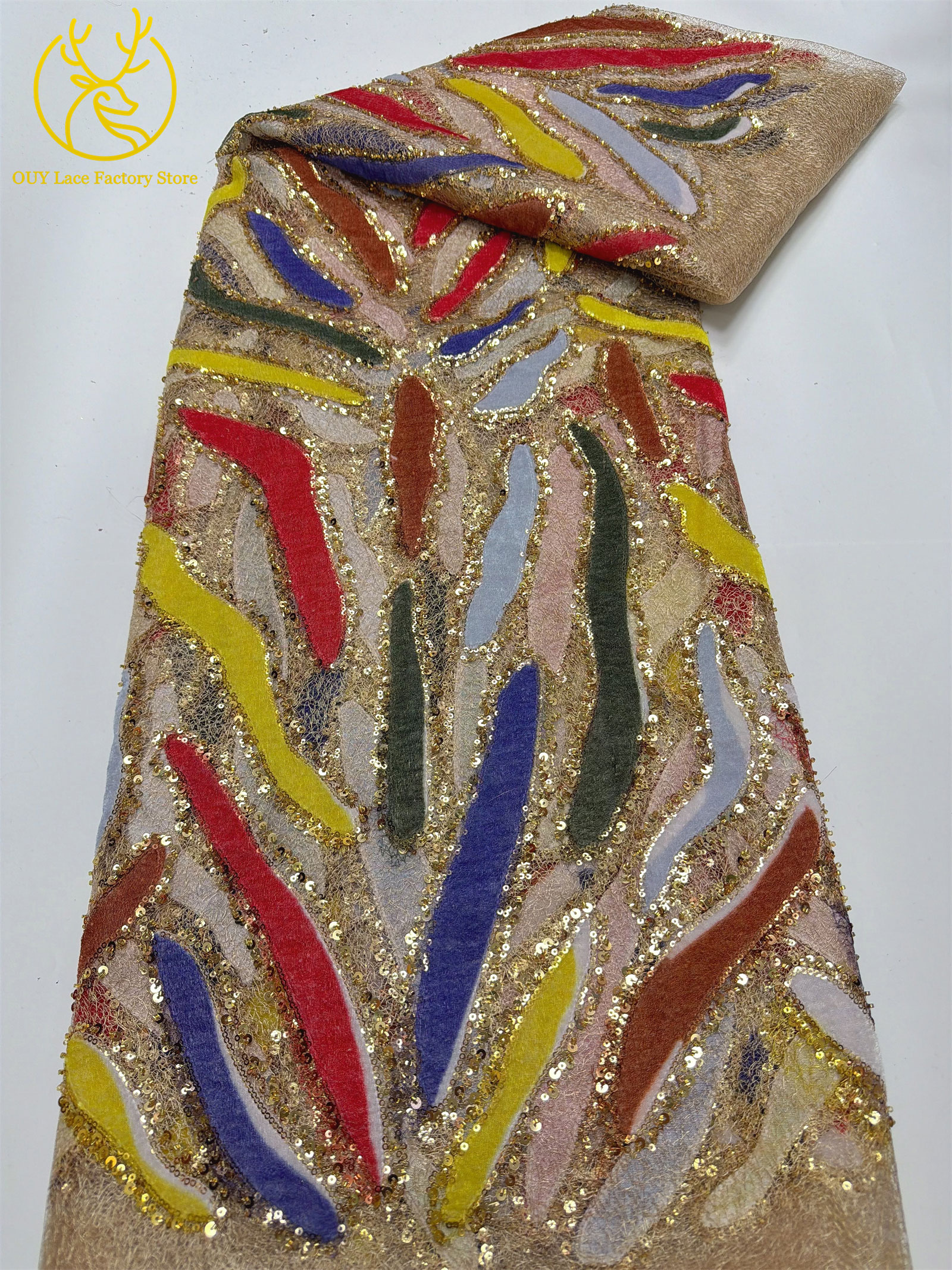 Golden Yellow French Tulle Emb - Embroidery Yellow avaliação e preço