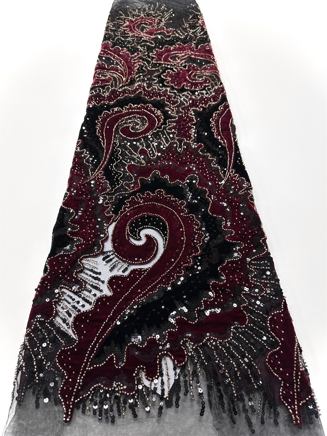 2025 African French Velvet Bea - Velvet Fabric Embroidery avaliação e preço