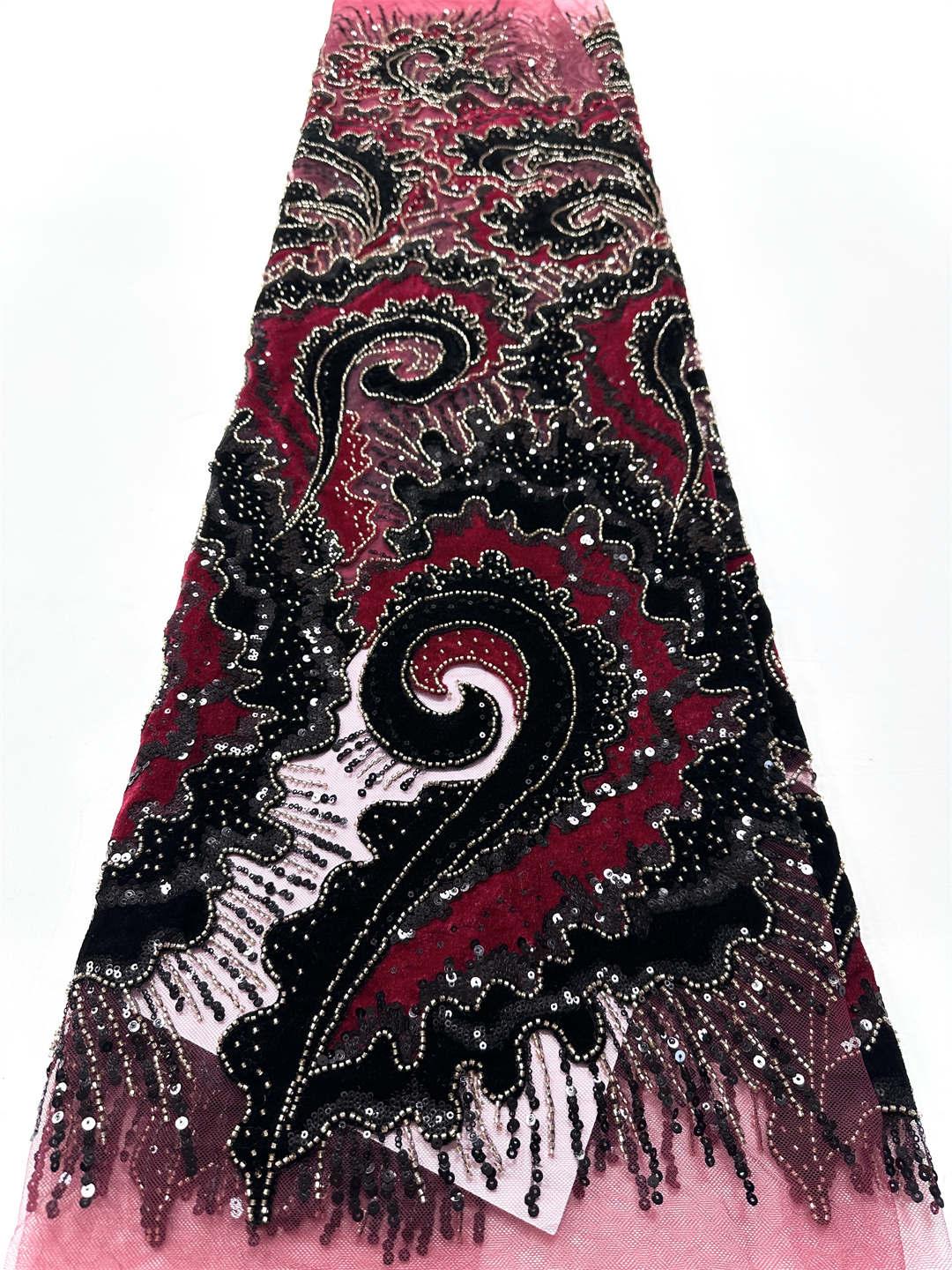 2025 African French Velvet Bea - Velvet Fabric Embroidery avaliação e preço