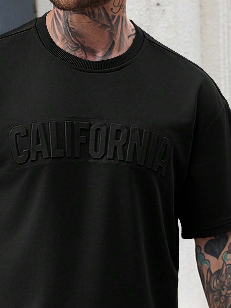 Mens Casual Solid Color Letter - Embroidery Shirt avaliação e preço