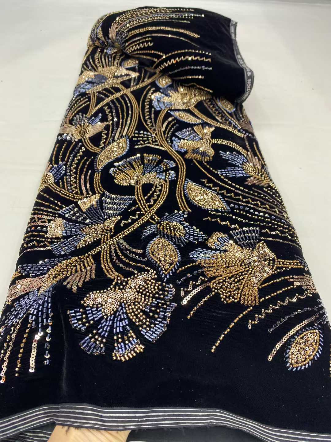2026 New Arrival African velve - Velvet Fabric Embroidery avaliação e preço