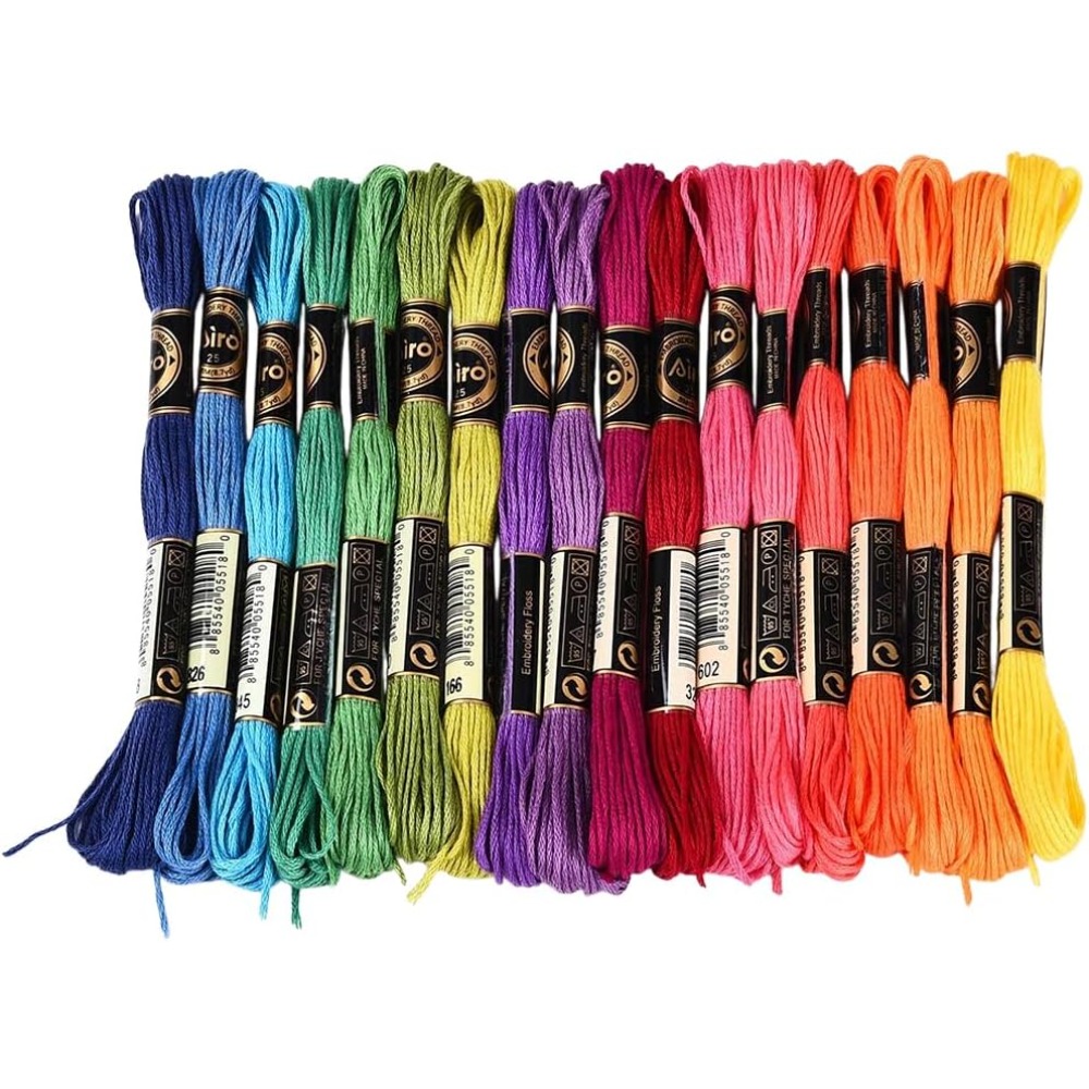 18 Skeins 157.5 Yards Colorful - Embroidery Floss avaliação e preço