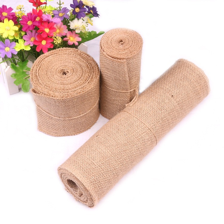 5-30CM natural jute linen fabr - Linen Fabric Natural avaliação e preço