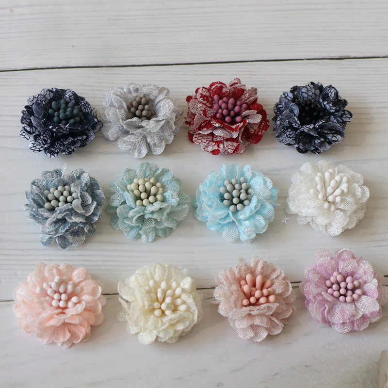 10Pcs 3CM Handmade Small Lace  - Embroidery Daisy Flower avaliação e preço